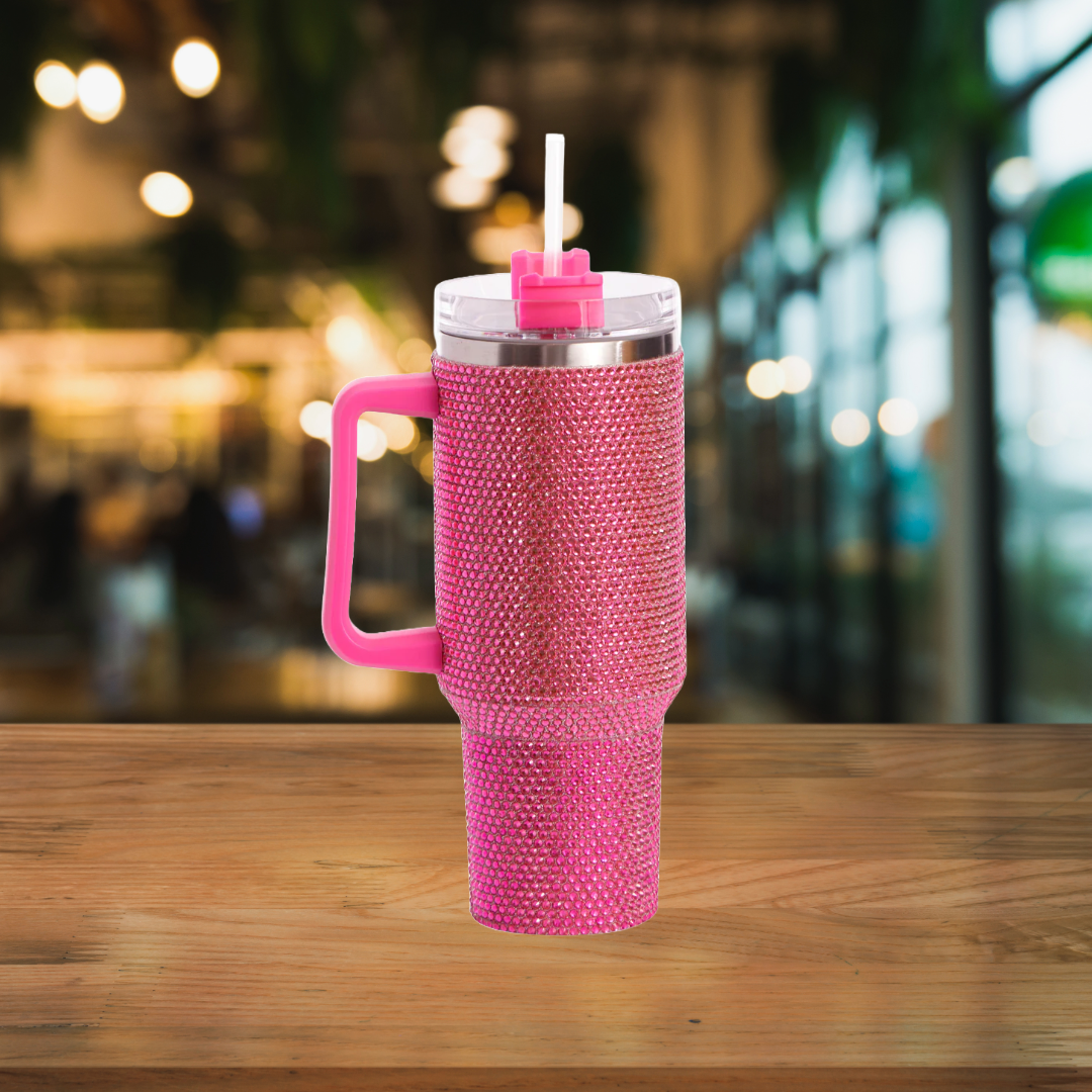 Luxe Insulated Tumbler with Rhinestone Accents