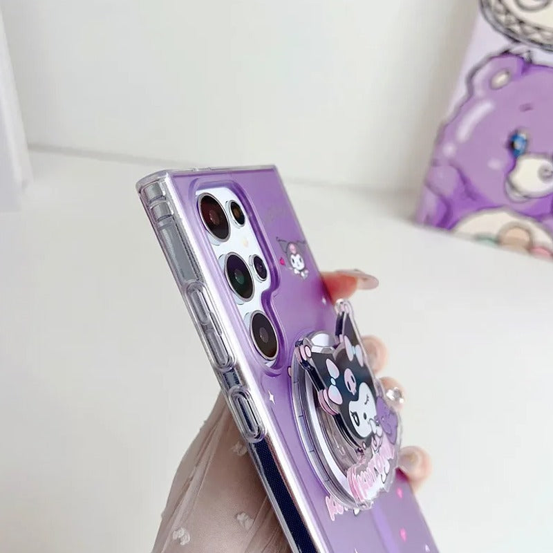 Cute Kuromi Sanrio Holder Phone Case - Samsung
