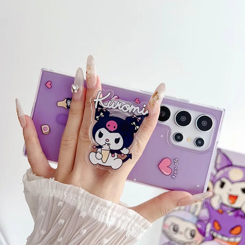 Cute Kuromi Sanrio Holder Phone Case - Samsung