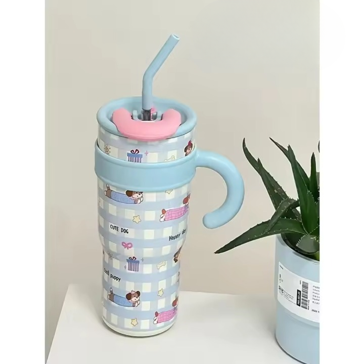 Azure Checkered Insulated Hydrator Tumbler