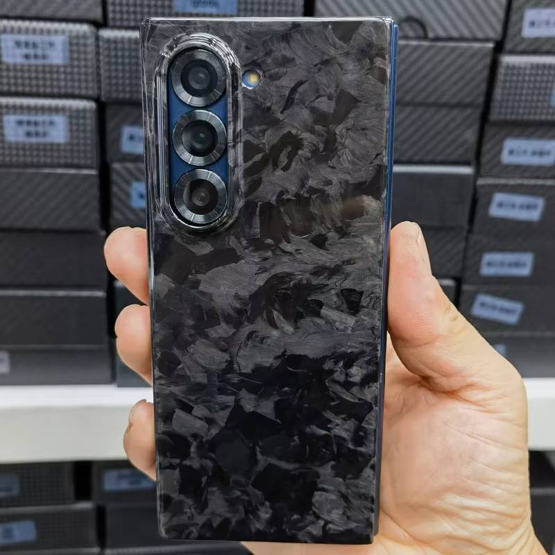 Galaxy Z Fold Series Bright Carbon Aramid Fiber Case