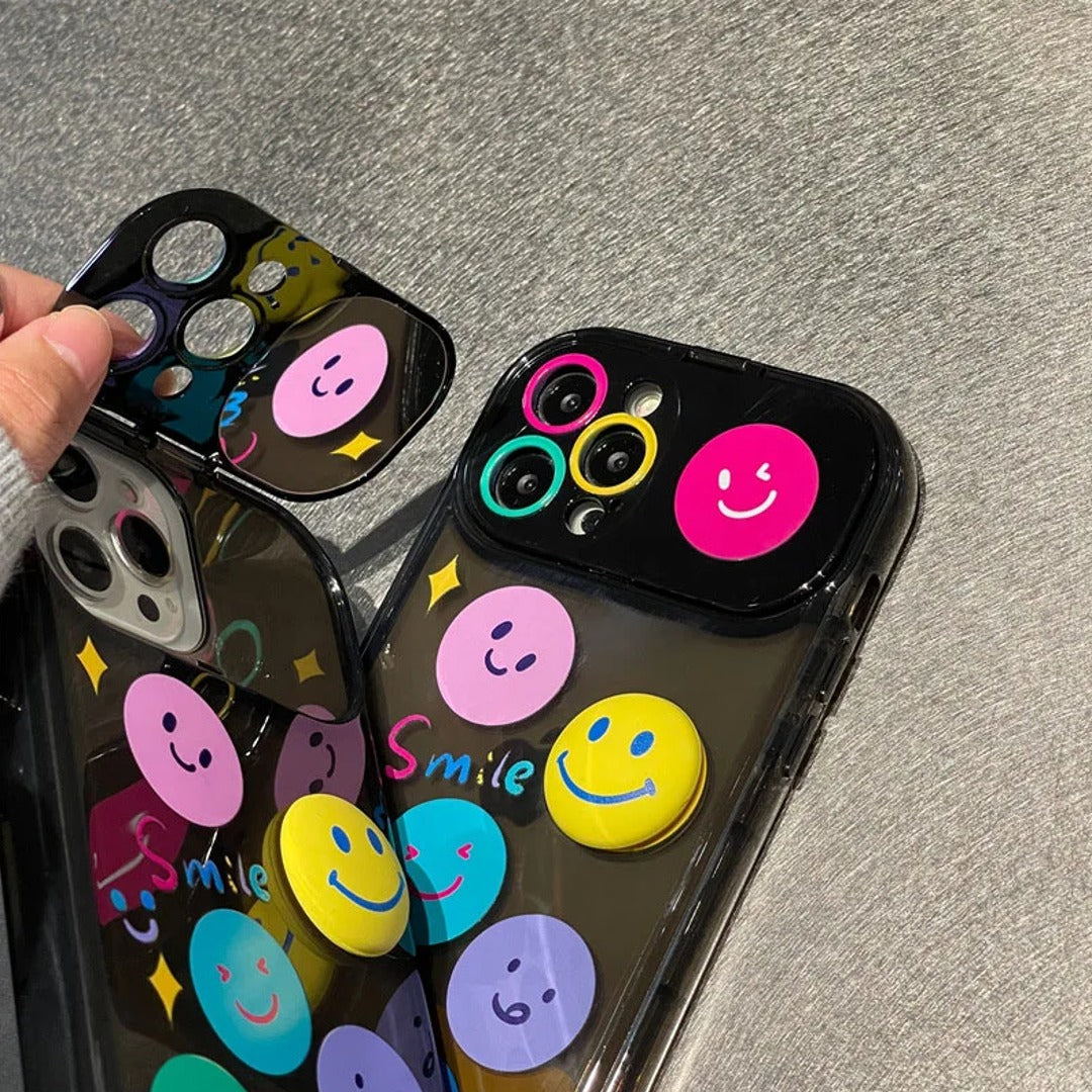 Happy Glow Flip Mirror Charm Case