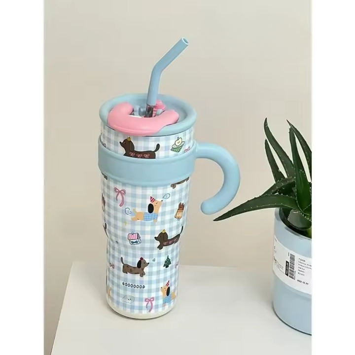 Azure Checkered Insulated Hydrator Tumbler