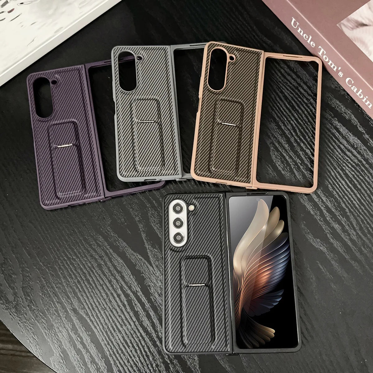 Galaxy Z Fold6 Rugged Carbon Fiber Bracket Case