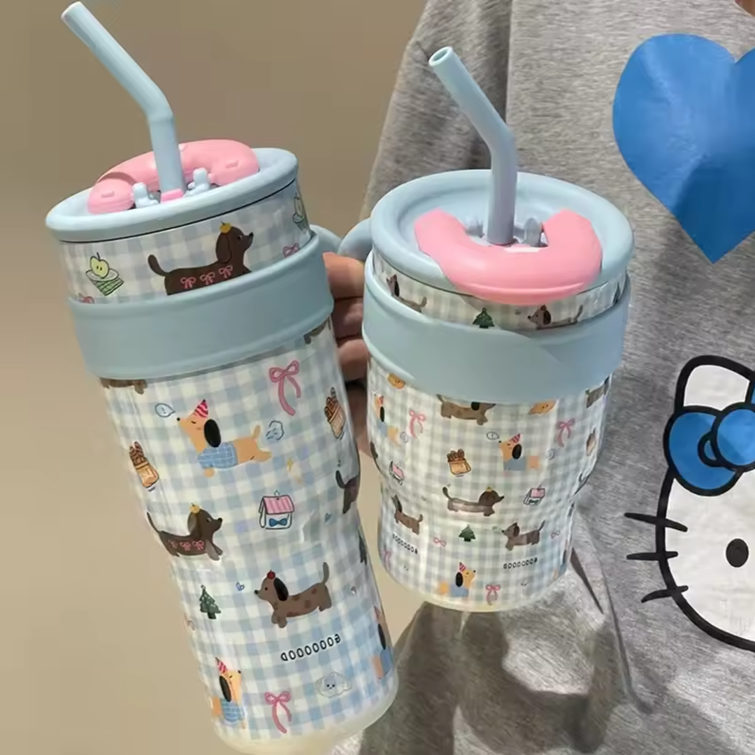 Azure Checkered Insulated Hydrator Tumbler