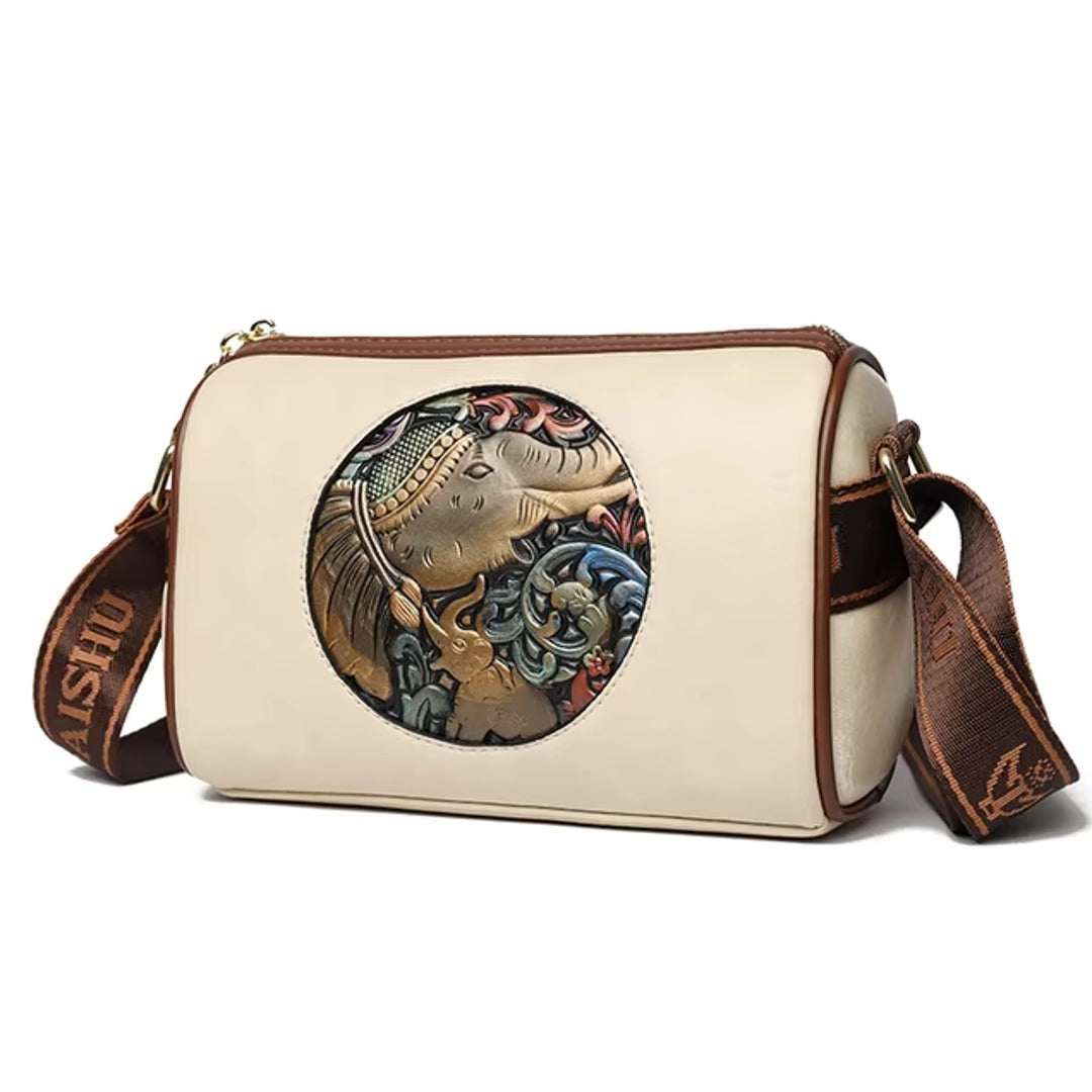 Elephant Embroidered Female Messenger Bag