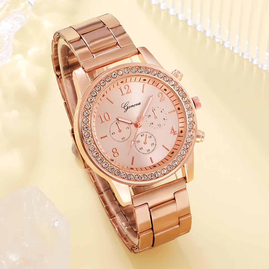 Radiant Rose Gold Watch & Heart Jewellery Collection