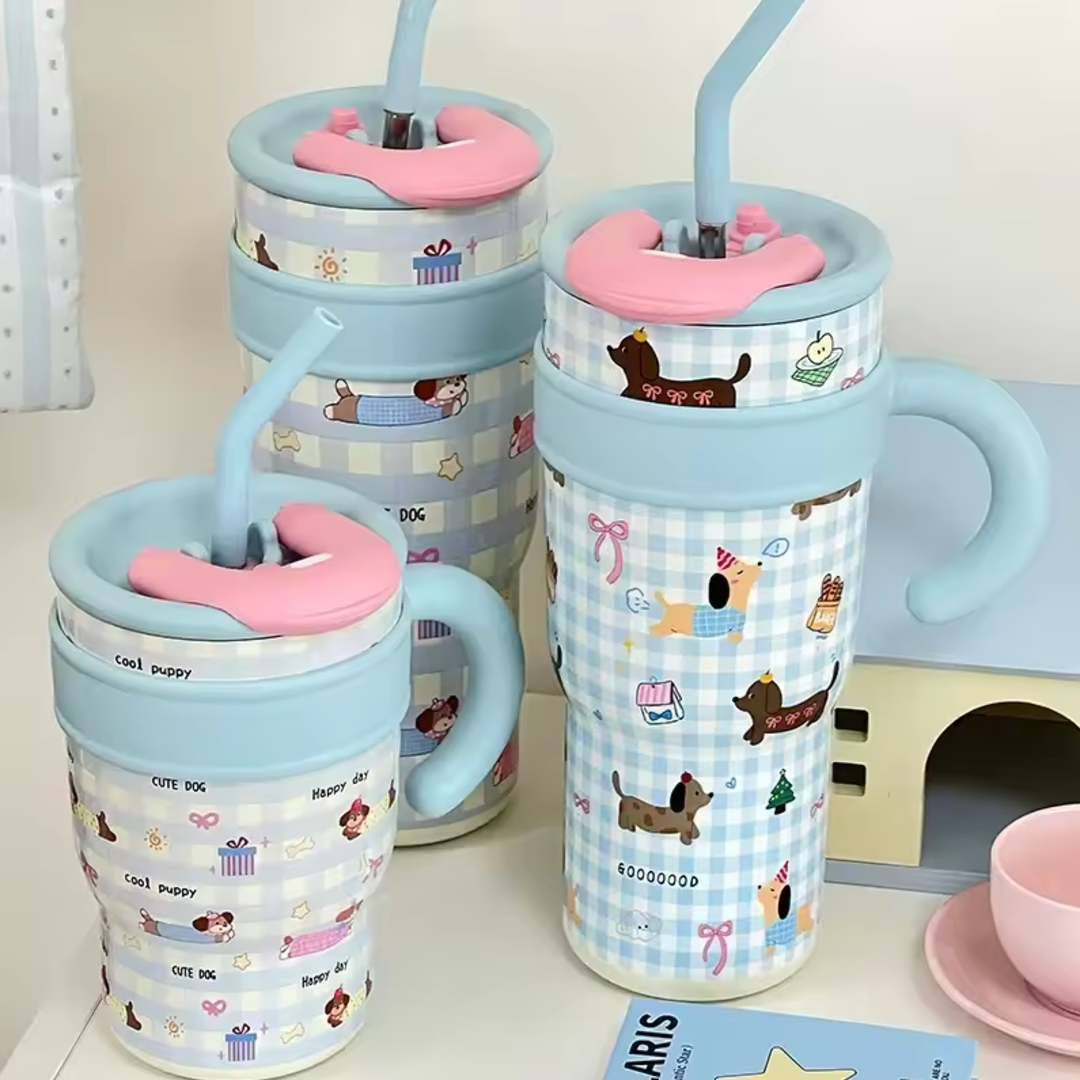 Azure Checkered Insulated Hydrator Tumbler