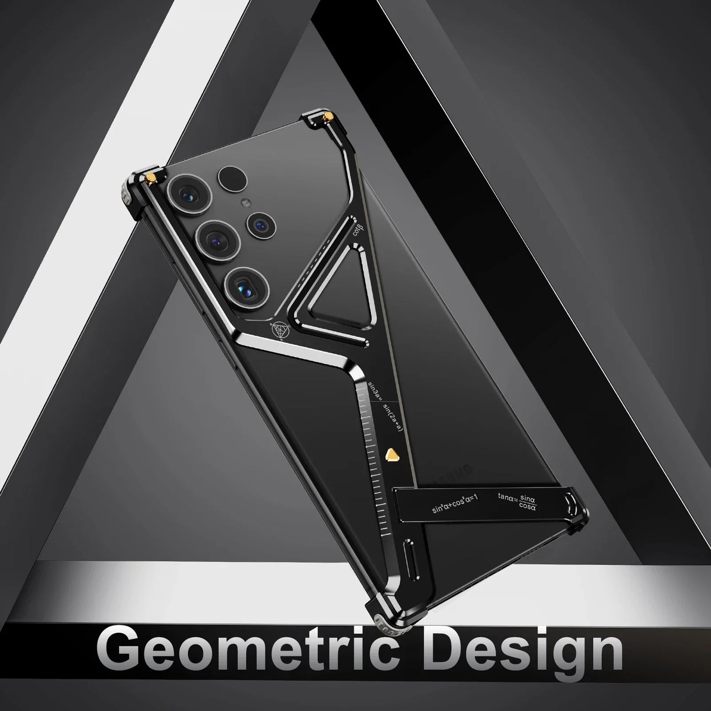 Rugged Titanium Alloy Shield Kickstand Case - Samsung