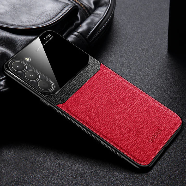 Aura Glass Lens Stitching Leather Case - Samsung