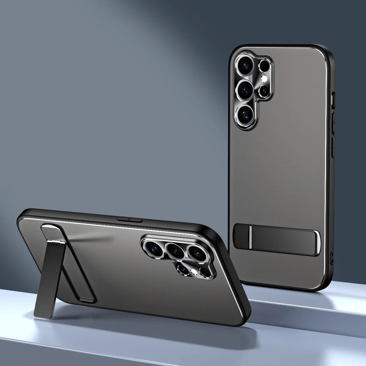 Samsung Series Frosted Electroplated Case with Bracket for Ultimate Functionality