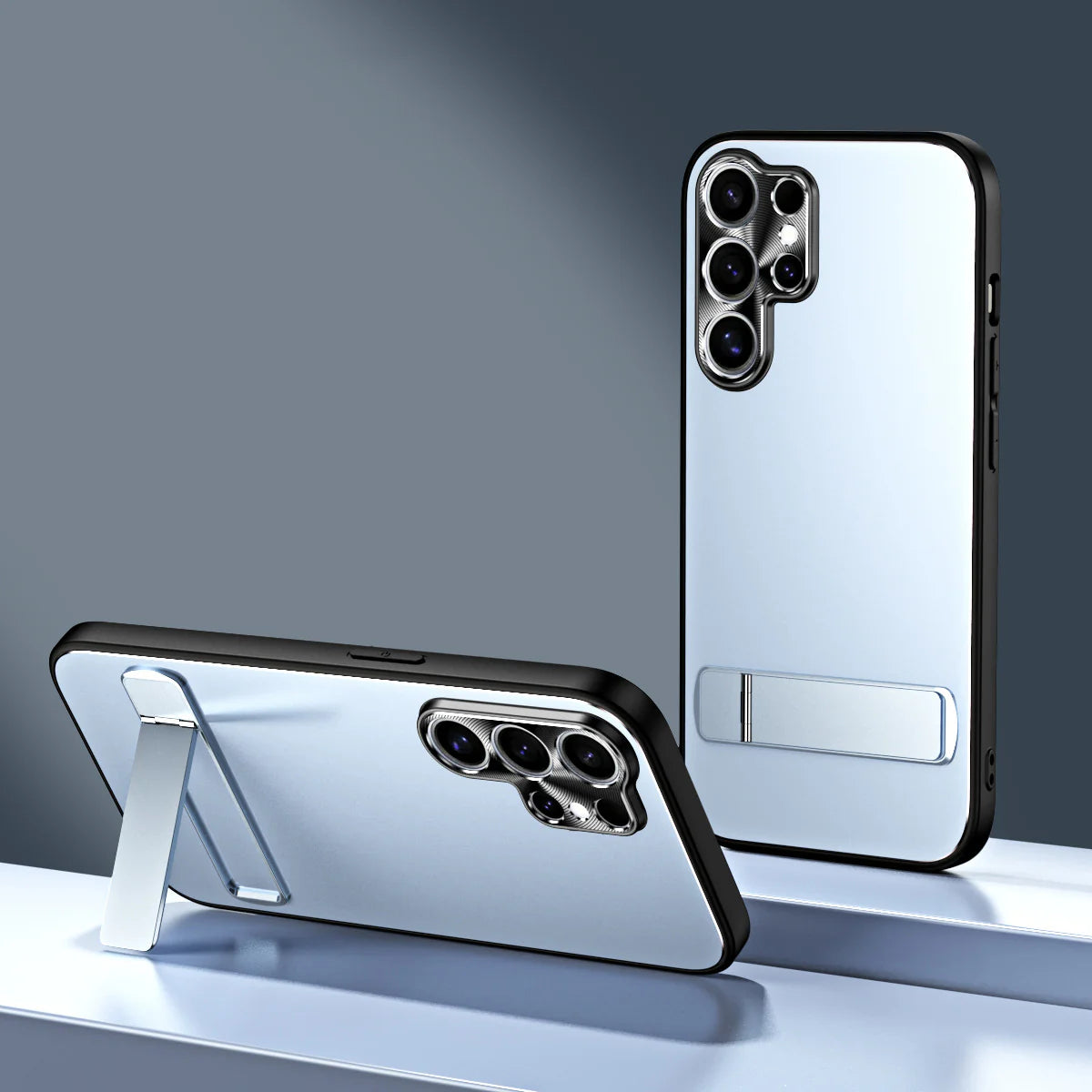 Samsung Series Frosted Electroplated Case with Bracket for Ultimate Functionality