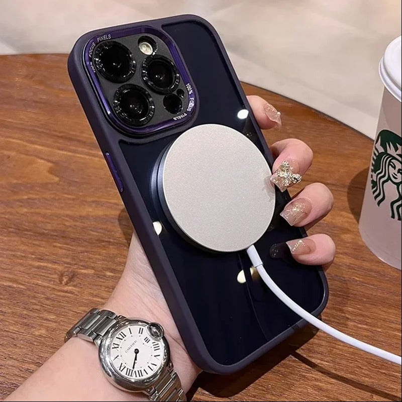 Luxury Shockproof MagSafe Transparent Case - iPhone