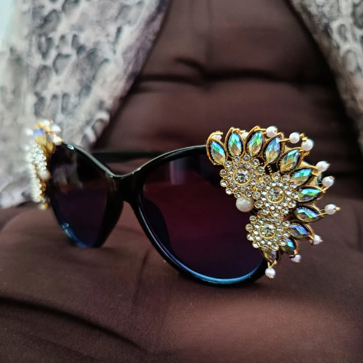 Peacock Glam Statement Sunglasses