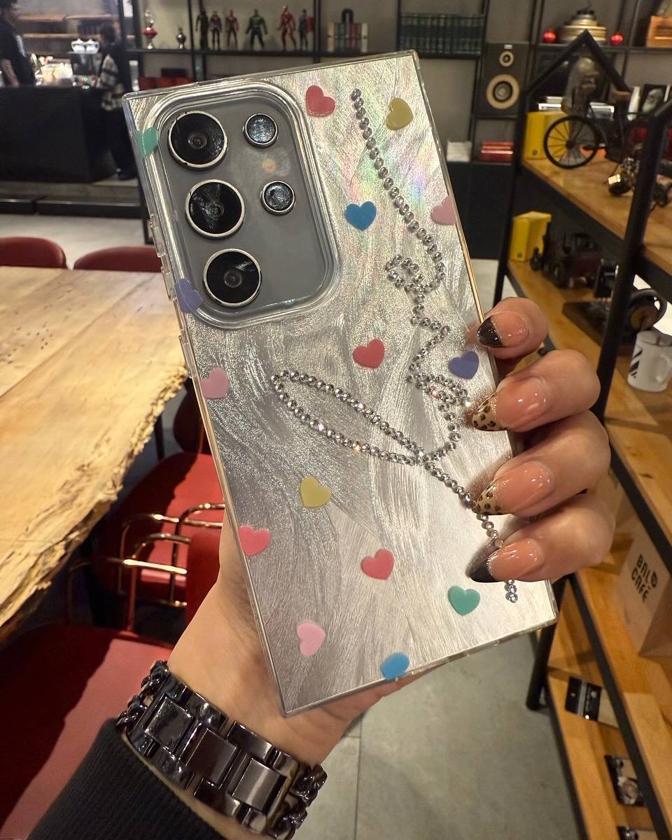 Elegant Crystal Love Hearts Case - Samsung