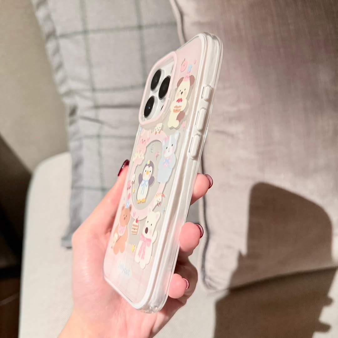 Adorable Jelly Bear Phone Case with Grip Holder