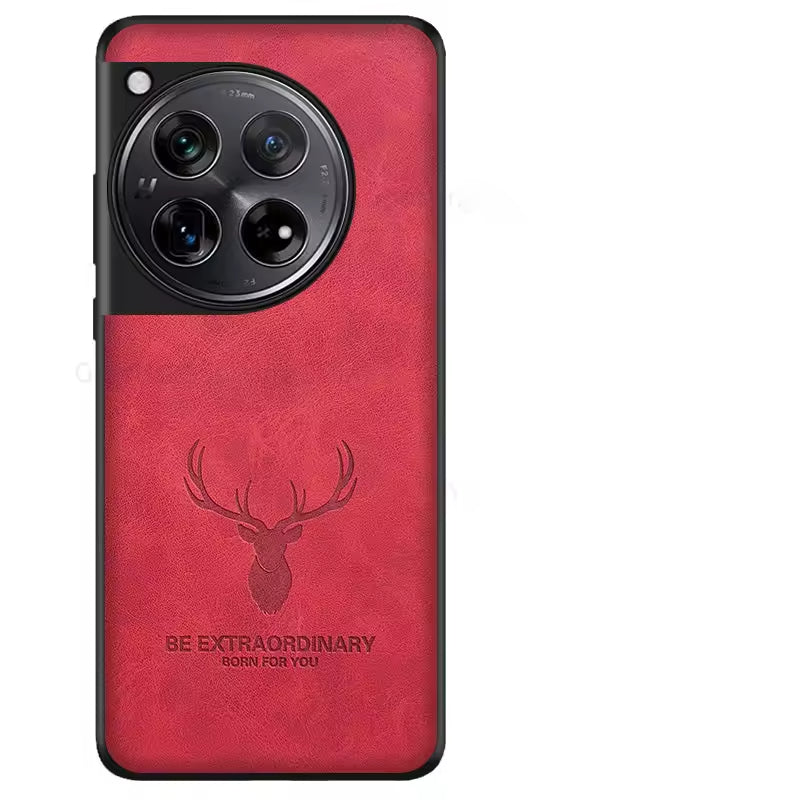 Animal-Themed Deer Head Leather Case - OnePlus