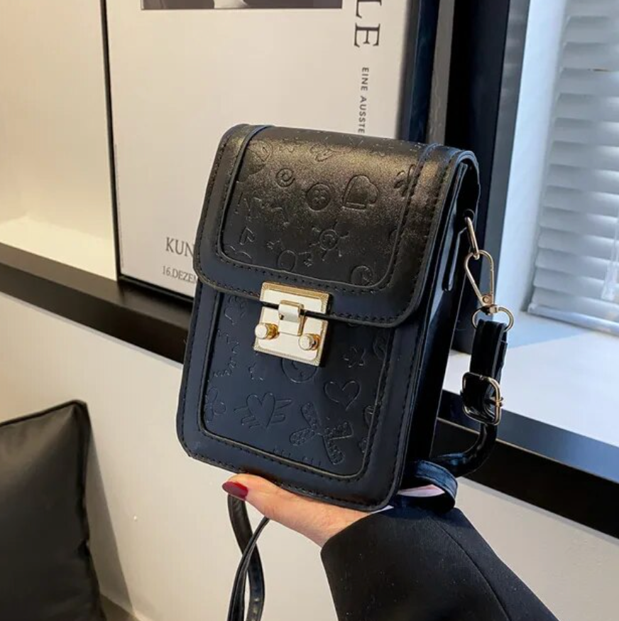 Designer PU Leather Two Tone Flap Square Bag