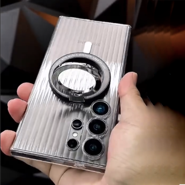 Crystal Clear Corrugated Magnetic Case - Samsung