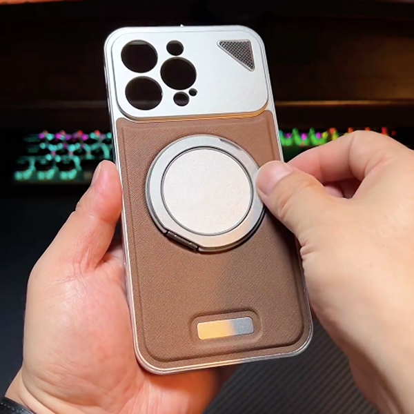 Resolute Leather Ring Holder Case - iPhone