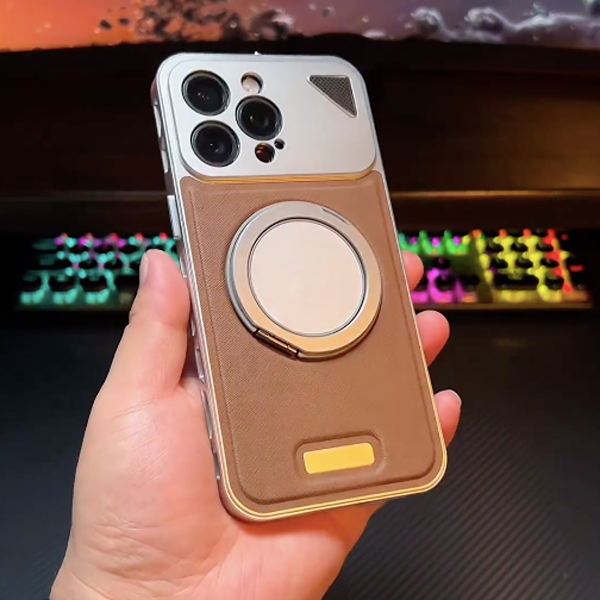 Resolute Leather Ring Holder Case - iPhone