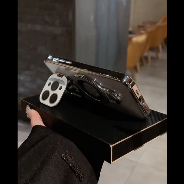 Crystal Clear Ring Grip Lens Stand Case - iPhone