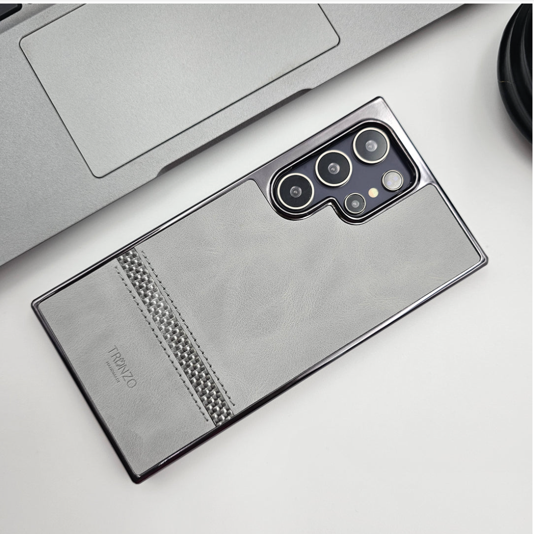 Galaxy S24 Ultra Luxe Leather Stripe Case