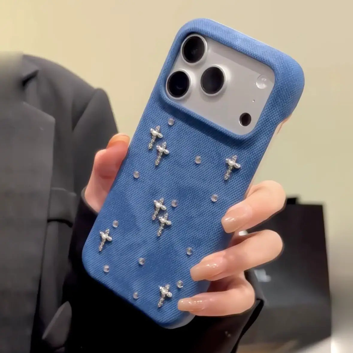 Celestial Cross Denim Case