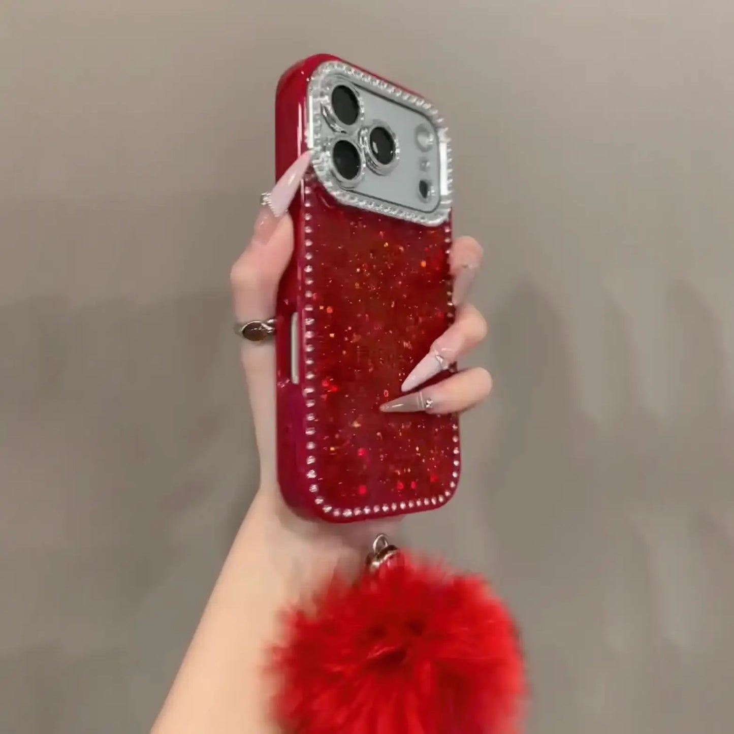 Ruby Sparkle Rhinestone Glam Case
