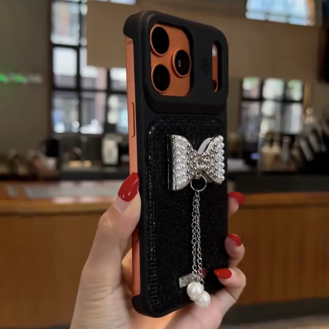 Haute Darling Bow Pearl Charm Case