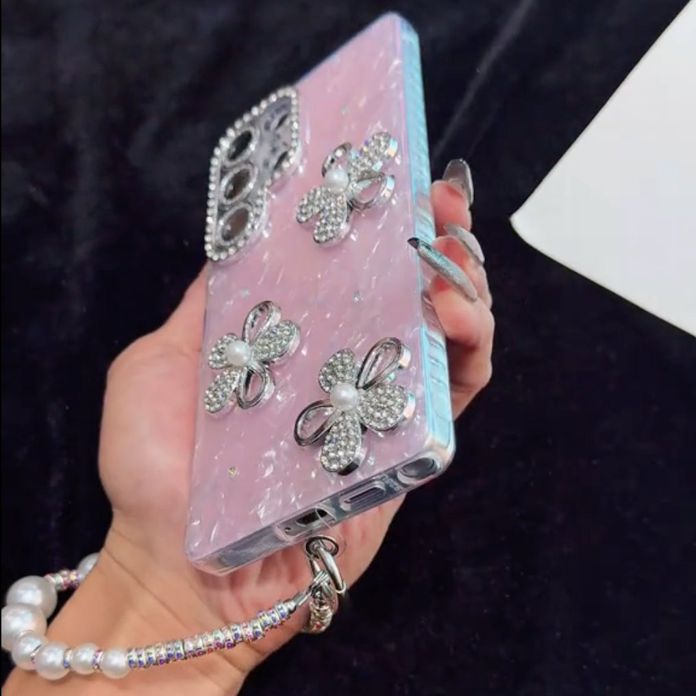 Sparkling Floral Charm Case