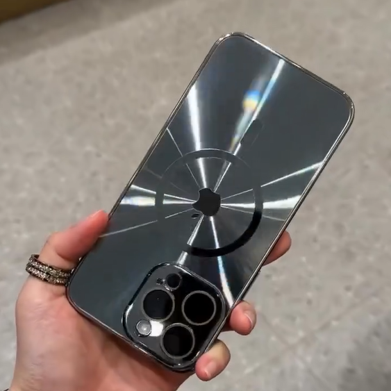 Electroplated CD Pattern Magsafe Case - iPhone