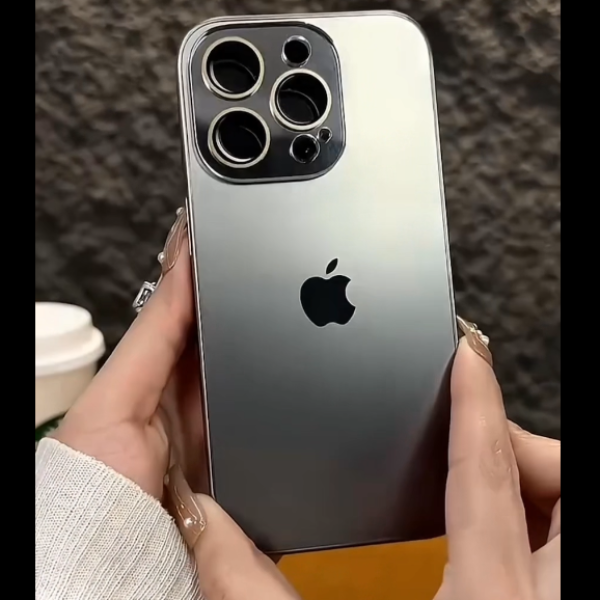 Electroplating Frosted Lens Protective Case - iPhone