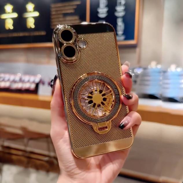 Brilliant Spin Rotating Wheel Stand Case - iPhone