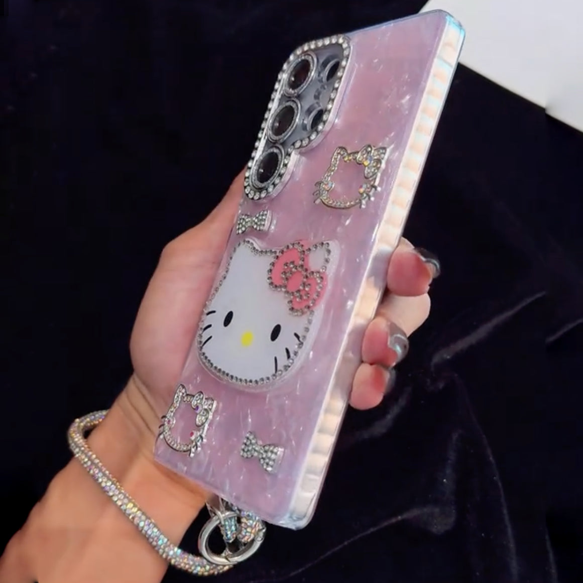 Crystal Kitty Charm Case