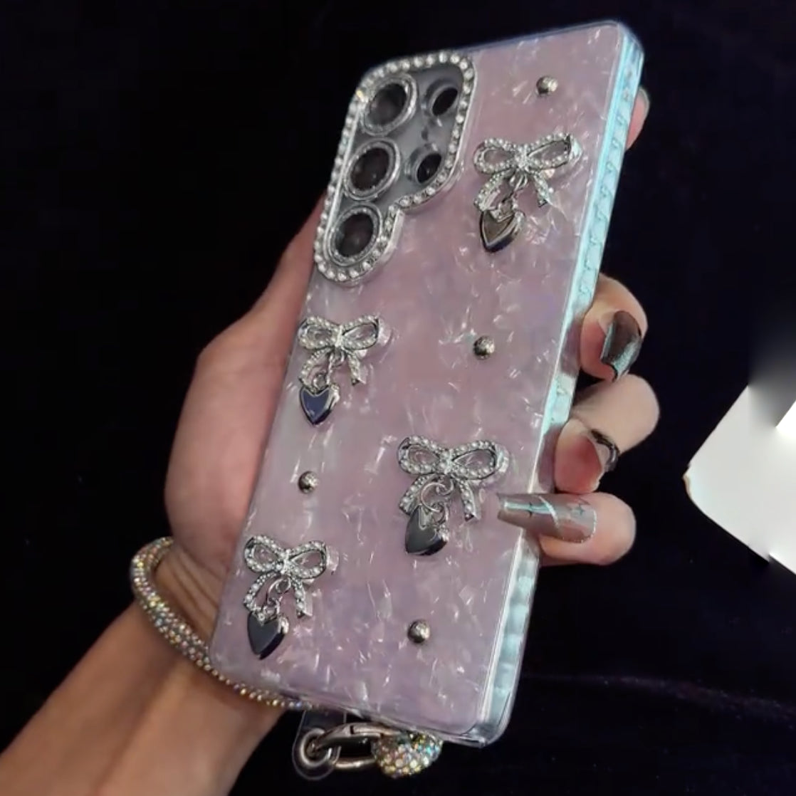 Diamond Bow Heart Case