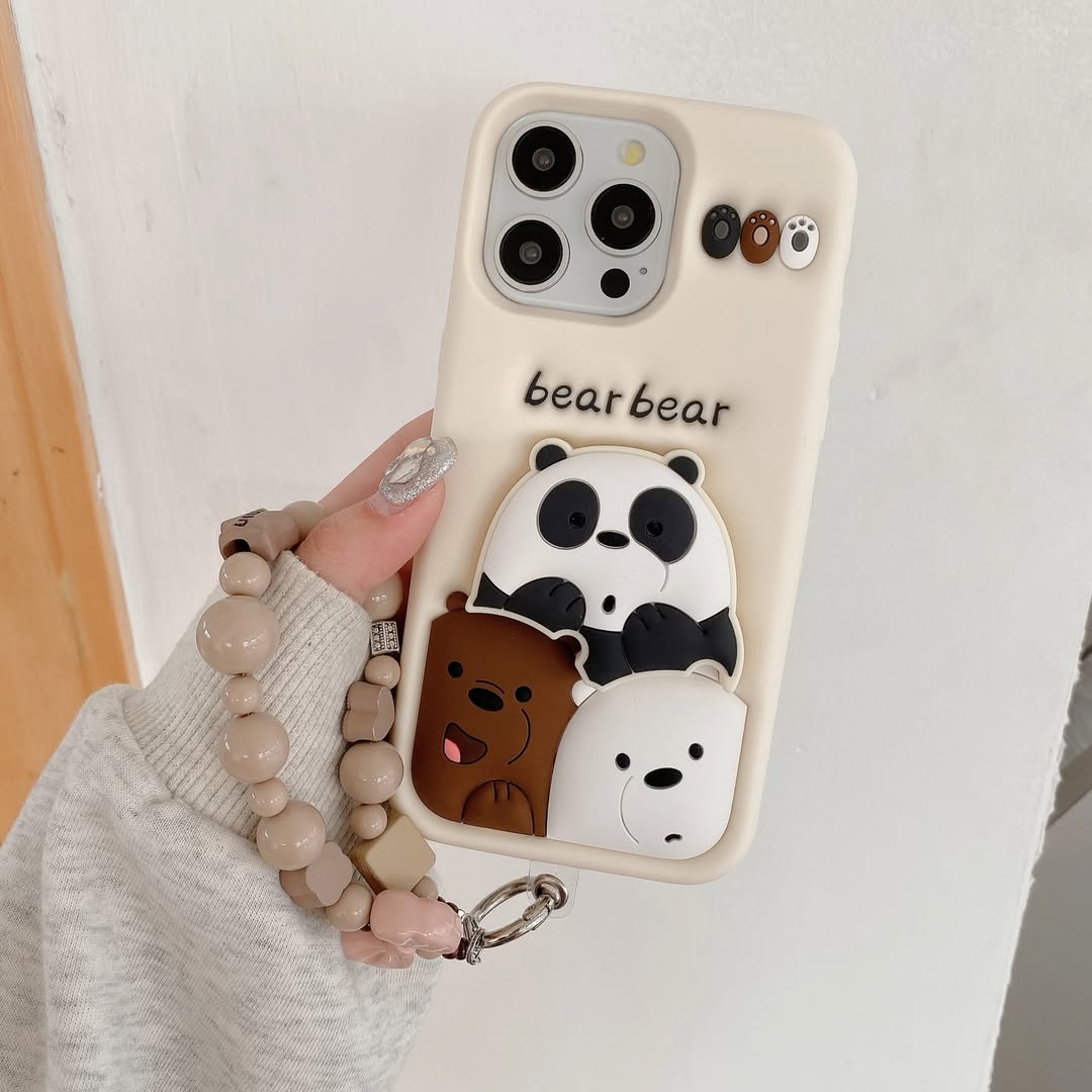 Adorable Bear Trio 3D Phone Case