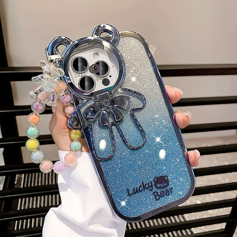 Glam Bunny Flip Mirror Phone Case