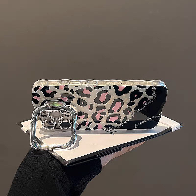 Leopard Design Stand Case with Charm