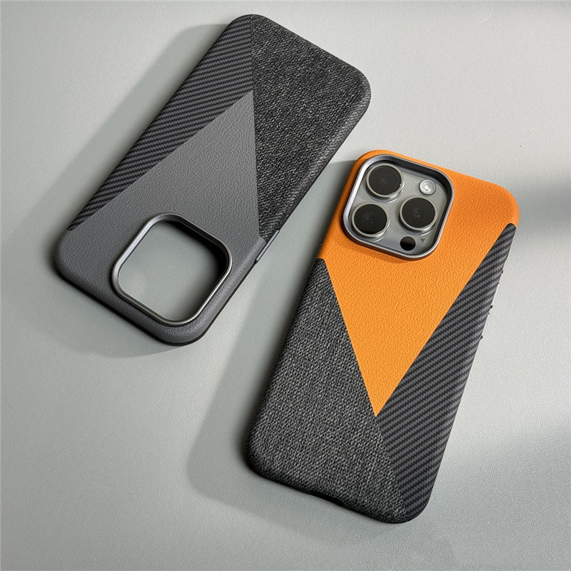 Distinct Bold Pattern Magsafe Leather Case - iPhone