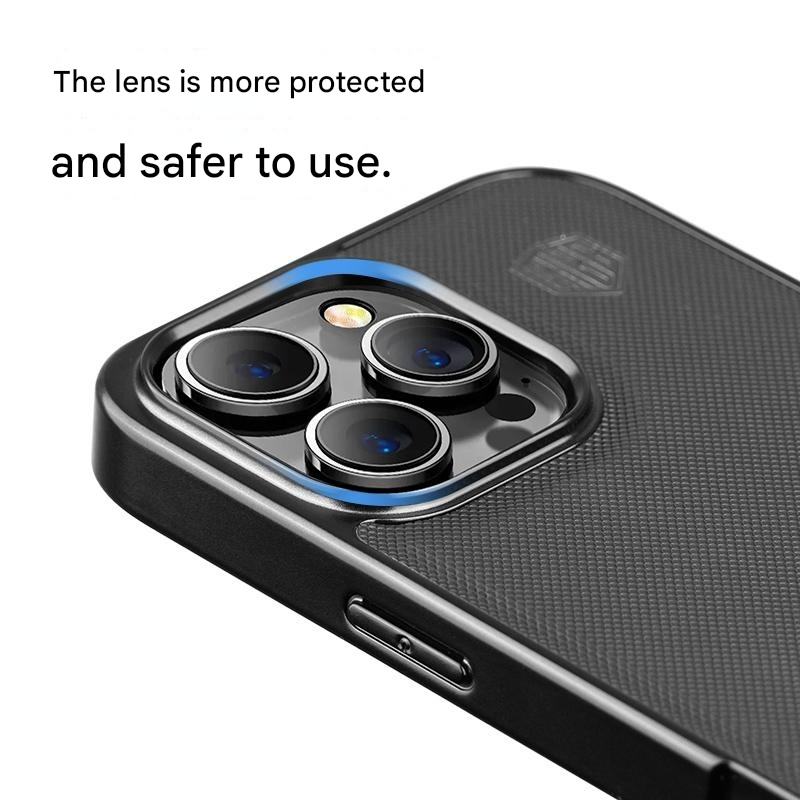 Matte Electroplated Leather Splicing Case - iPhone