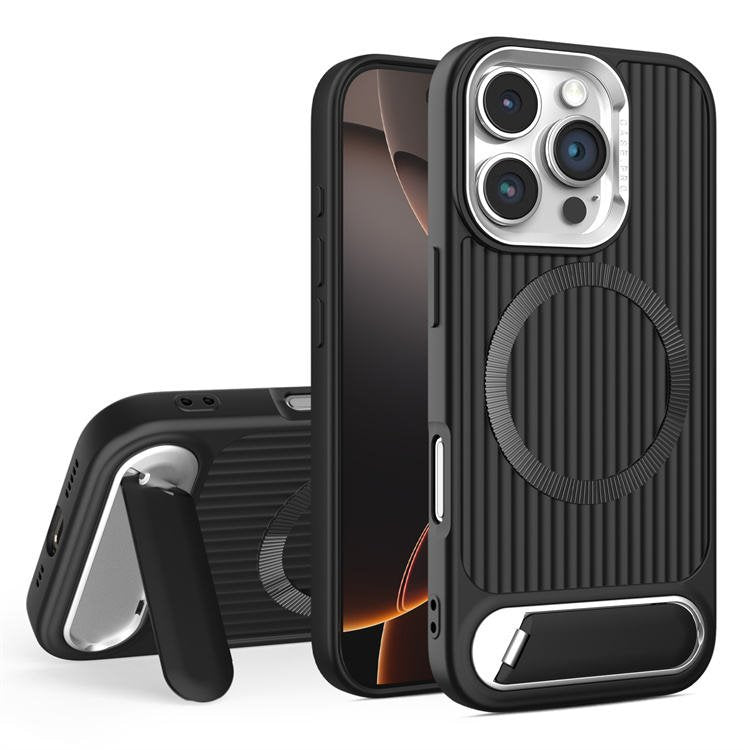 Sleek Grooved Magsafe Kickstand Case - iPhone