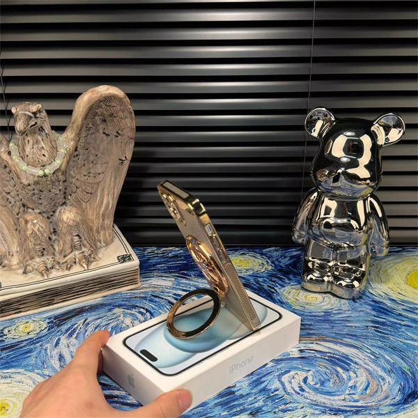 Luxury Mesh Spinner Stand Case - iPhone