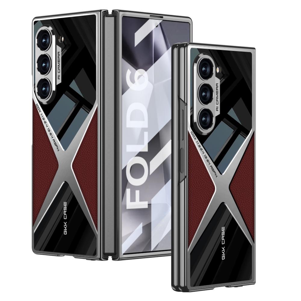 Galaxy Z Fold5 Polished Guard Business Leather Case