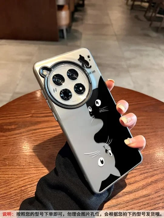 Minimalist Black and White Cat Case - OnePlus