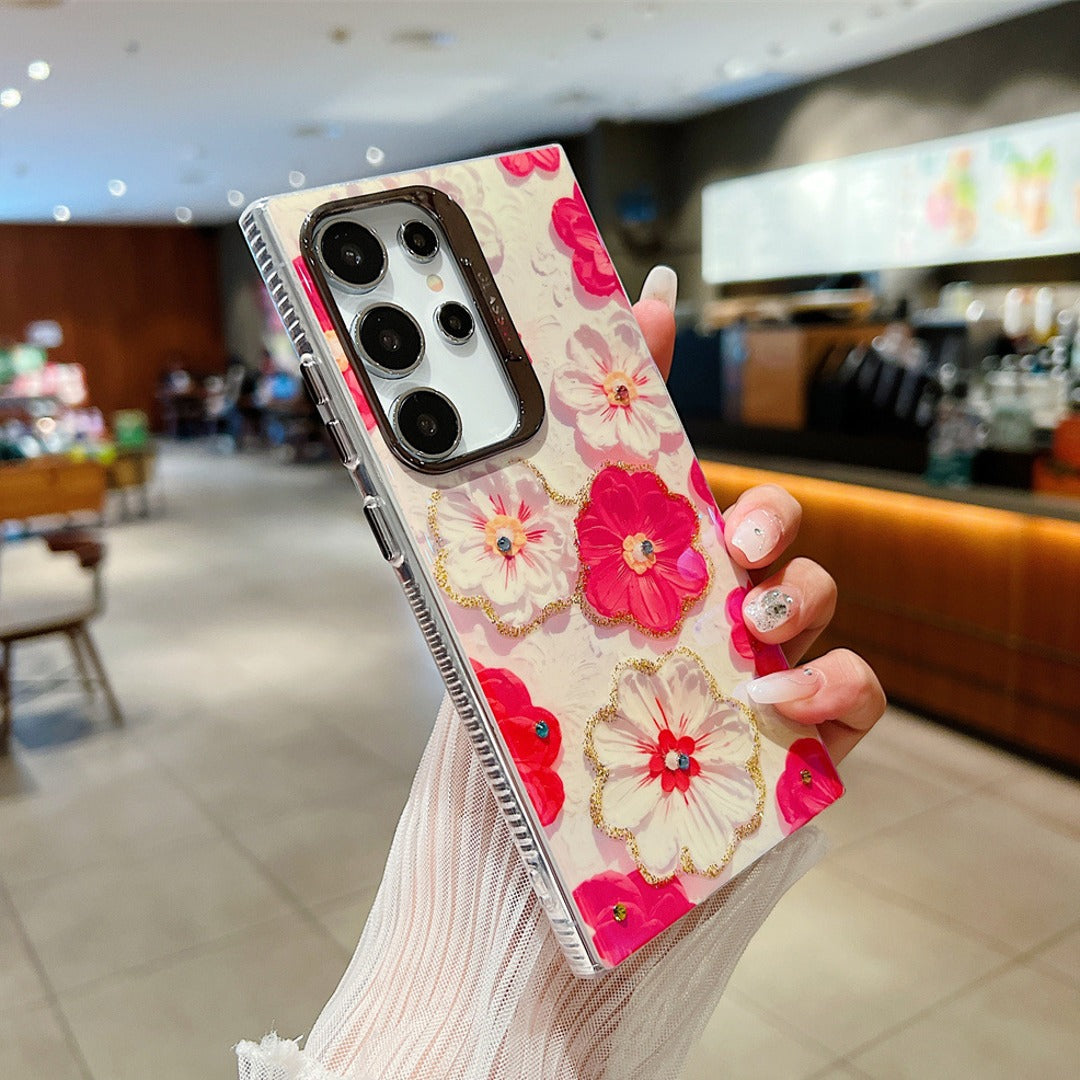 Shining Floral Oil Painting Case - Samsung