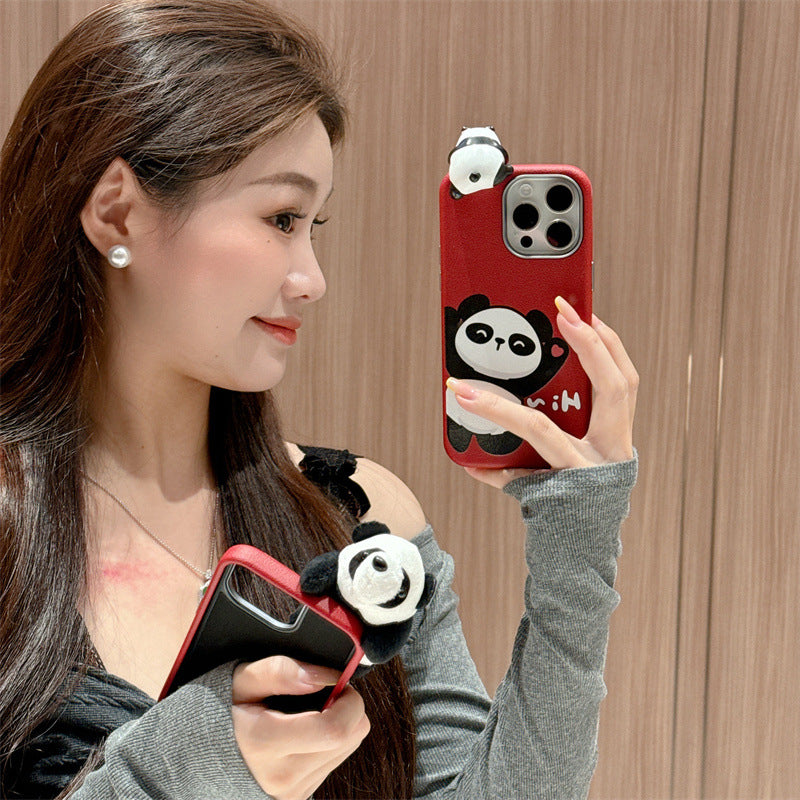 Adorable 3D Panda Case with Charms