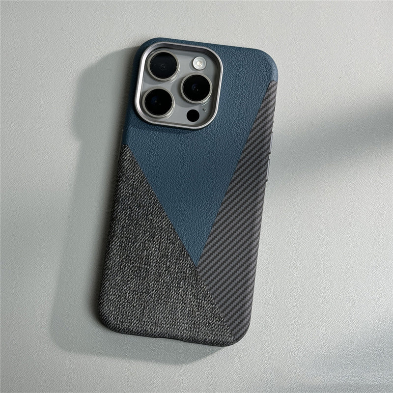 Distinct Bold Pattern Magsafe Leather Case - iPhone