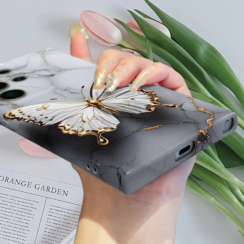 Elegant Butterfly Texture Phone Case - Samsung