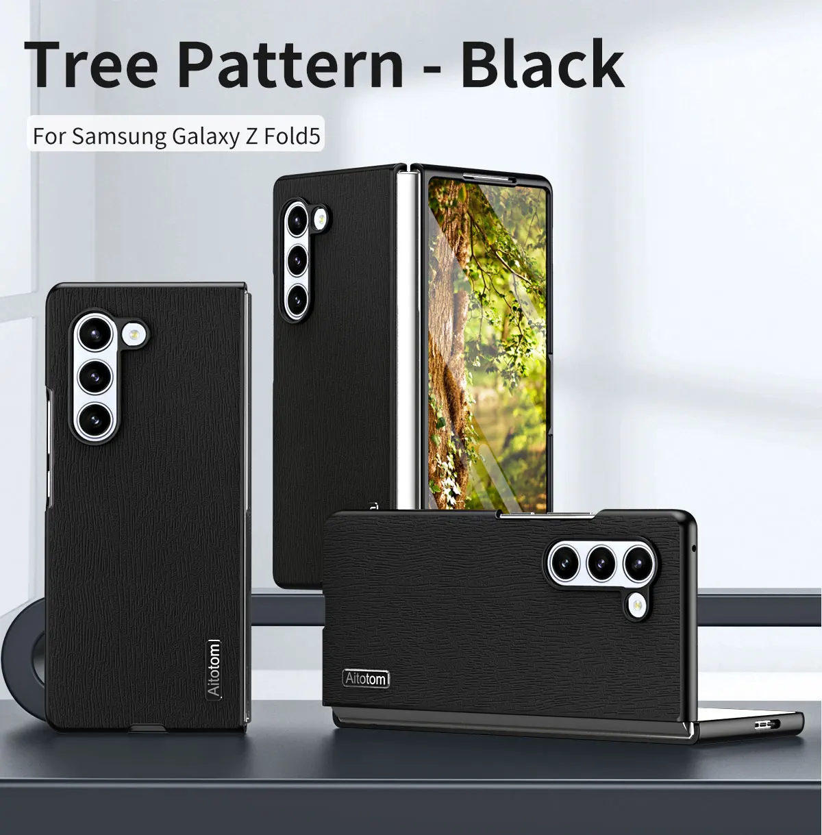 Galaxy Z Fold6 - Tree Texture Business Foldable Back Cover